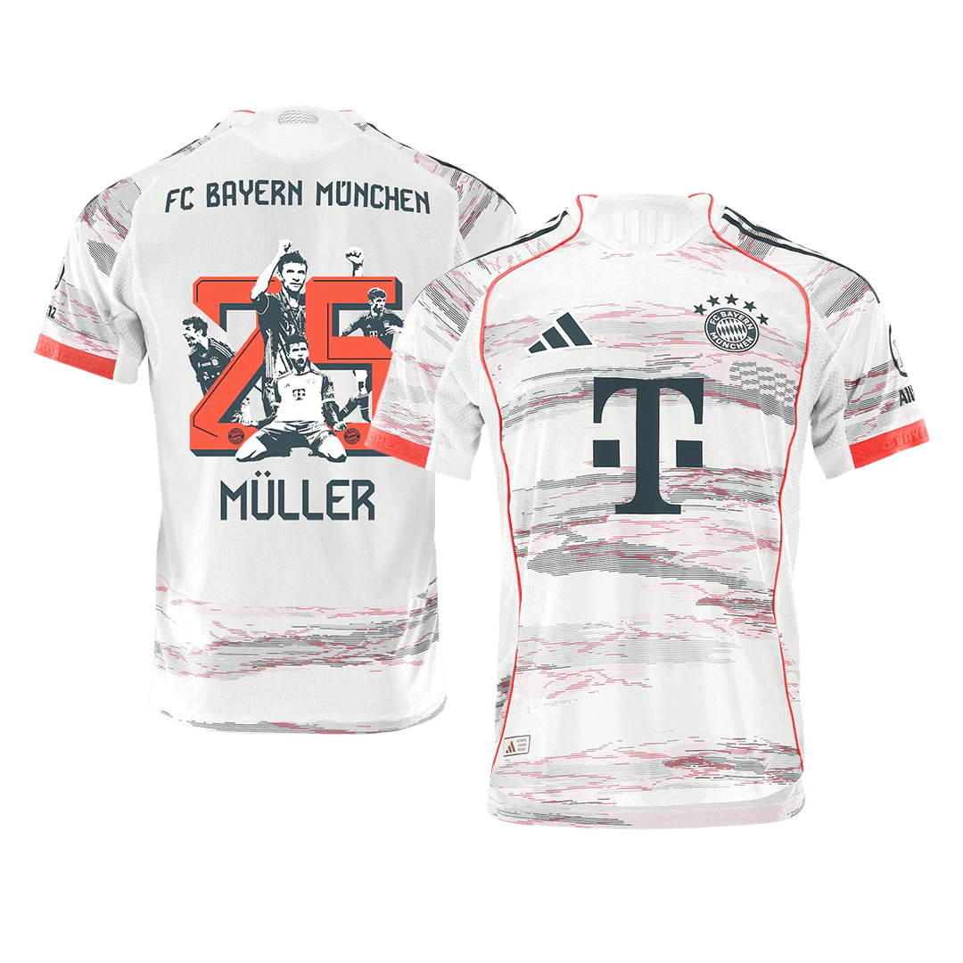 MÜLLER Special #25 Bayern Munich Away Player Version Soccer Jersey 2025/26