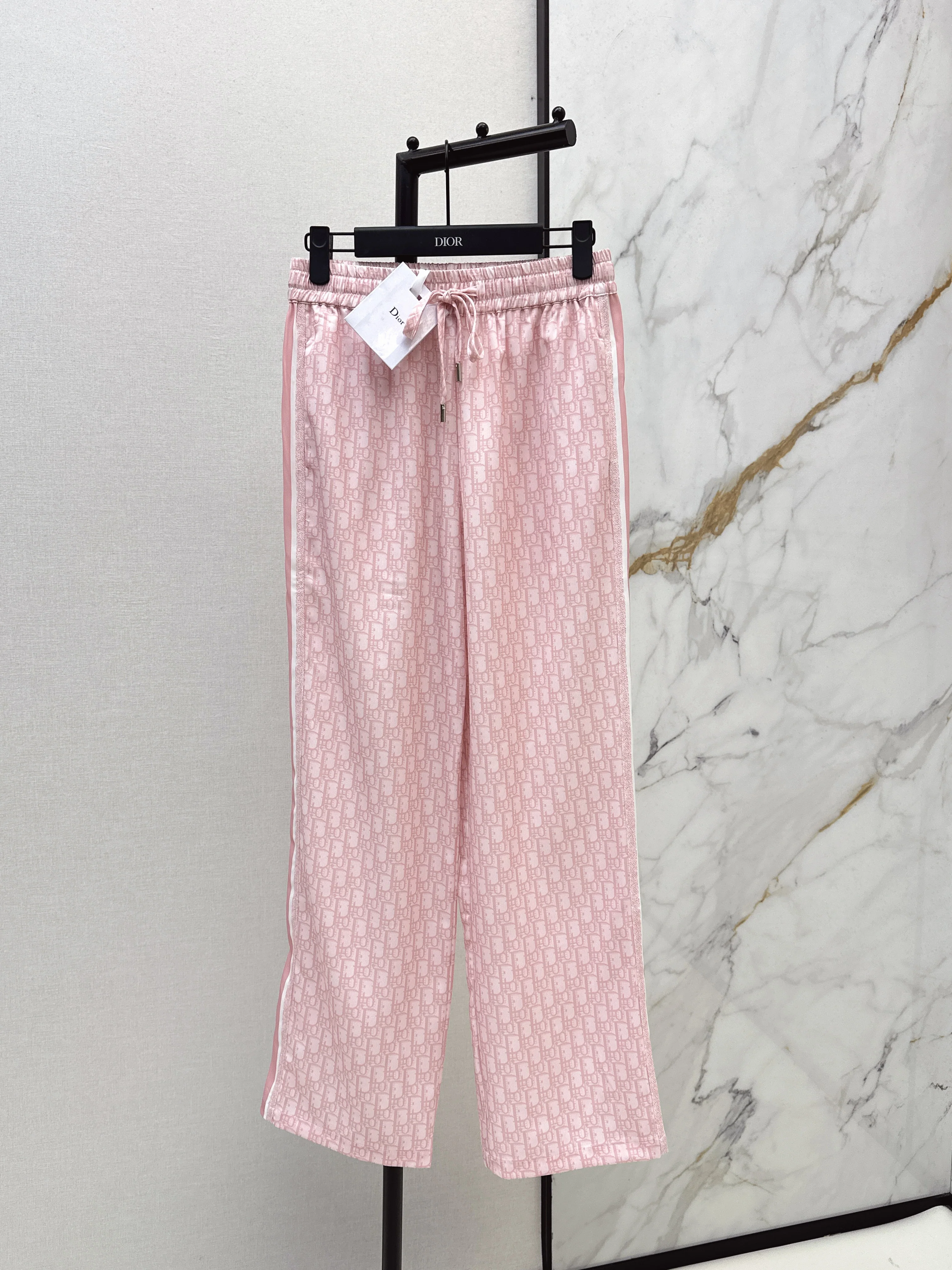 CD NEW printed straight leg pants