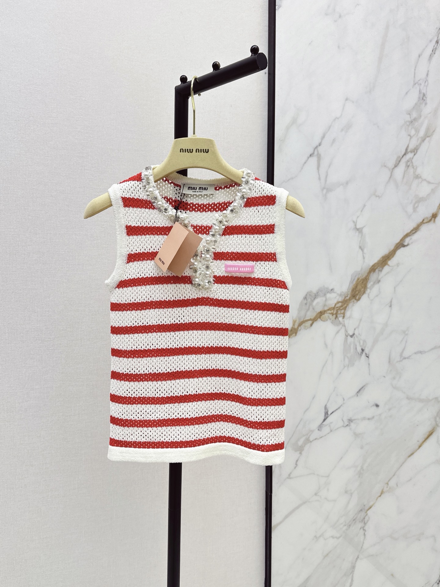 Miu New Striped Knit Vest