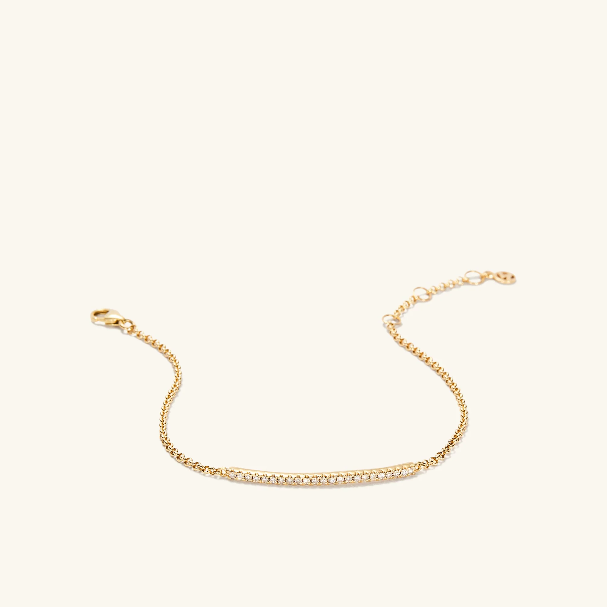 Pave Diamond Bar Bracelet