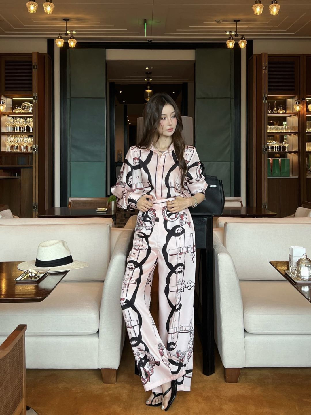 Herm New print silk shirt