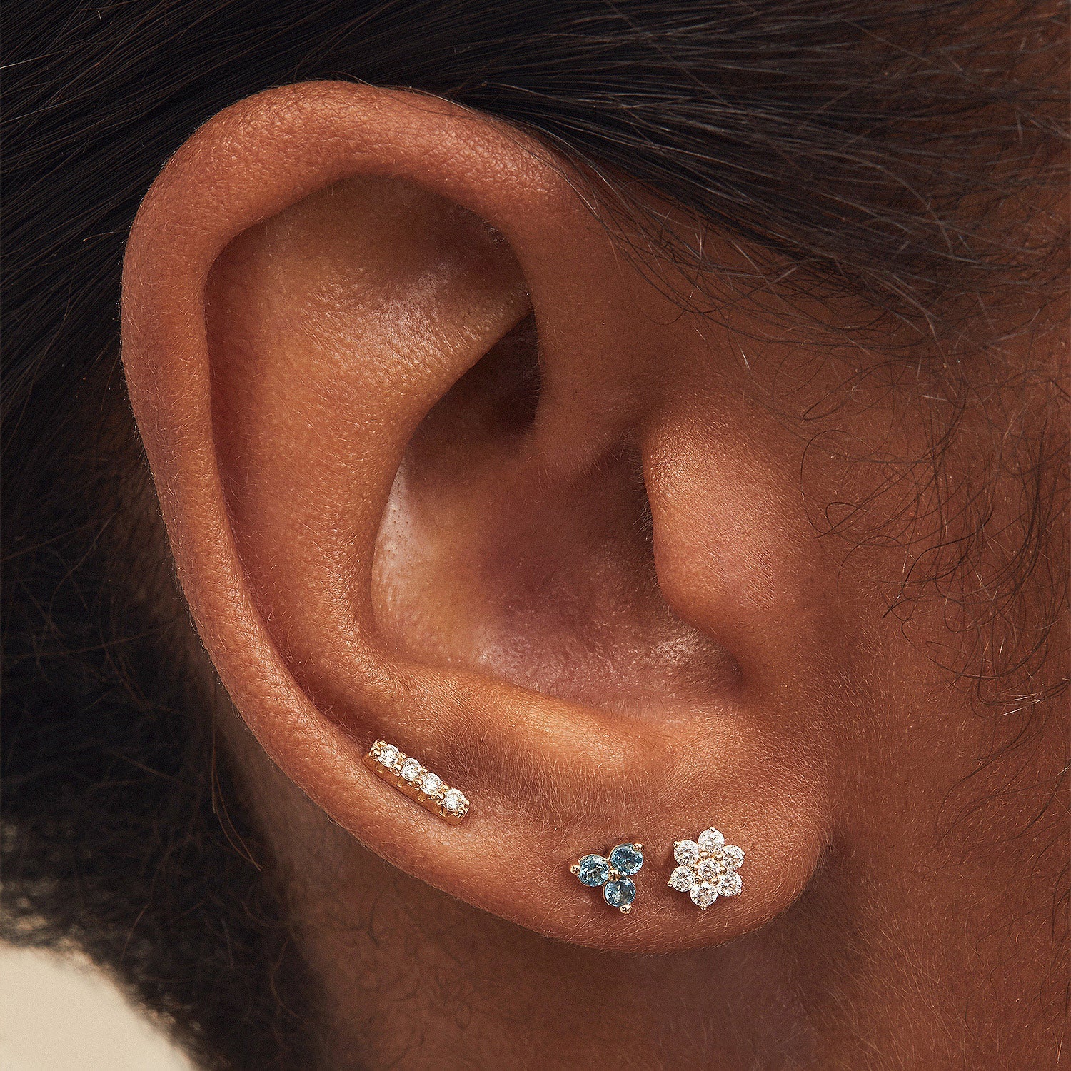 Piercing Studio - Diamond Bar Flat Back Stud