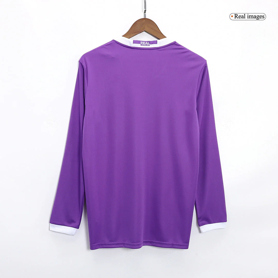Real Madrid 2016/17 Away Long Sleeve Retro Soccer Jersey