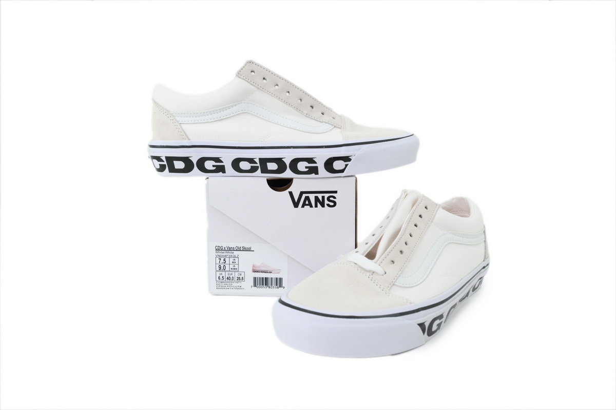Comme des Garçons x Vans OG Old Skool LX 'Sidewall - White' VN0A4P3XQLZ