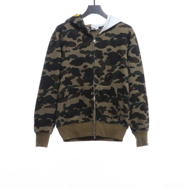 BAPE co-branded hell kitty camouflage zipper hoodie Green
