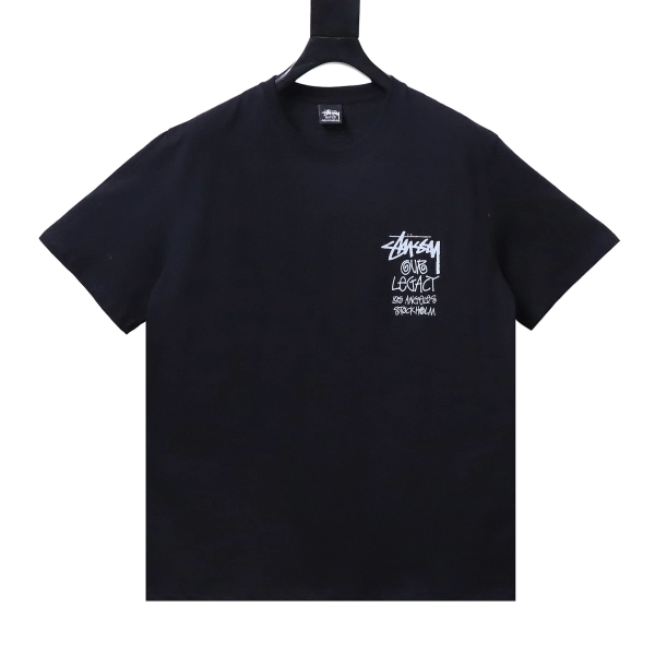 Stussy World Tour Collection Printed Short Sleeve Shirt Black