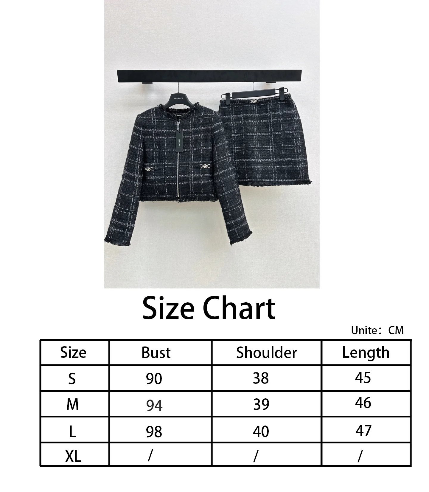 Ver NEW check woven jacket-skirts set