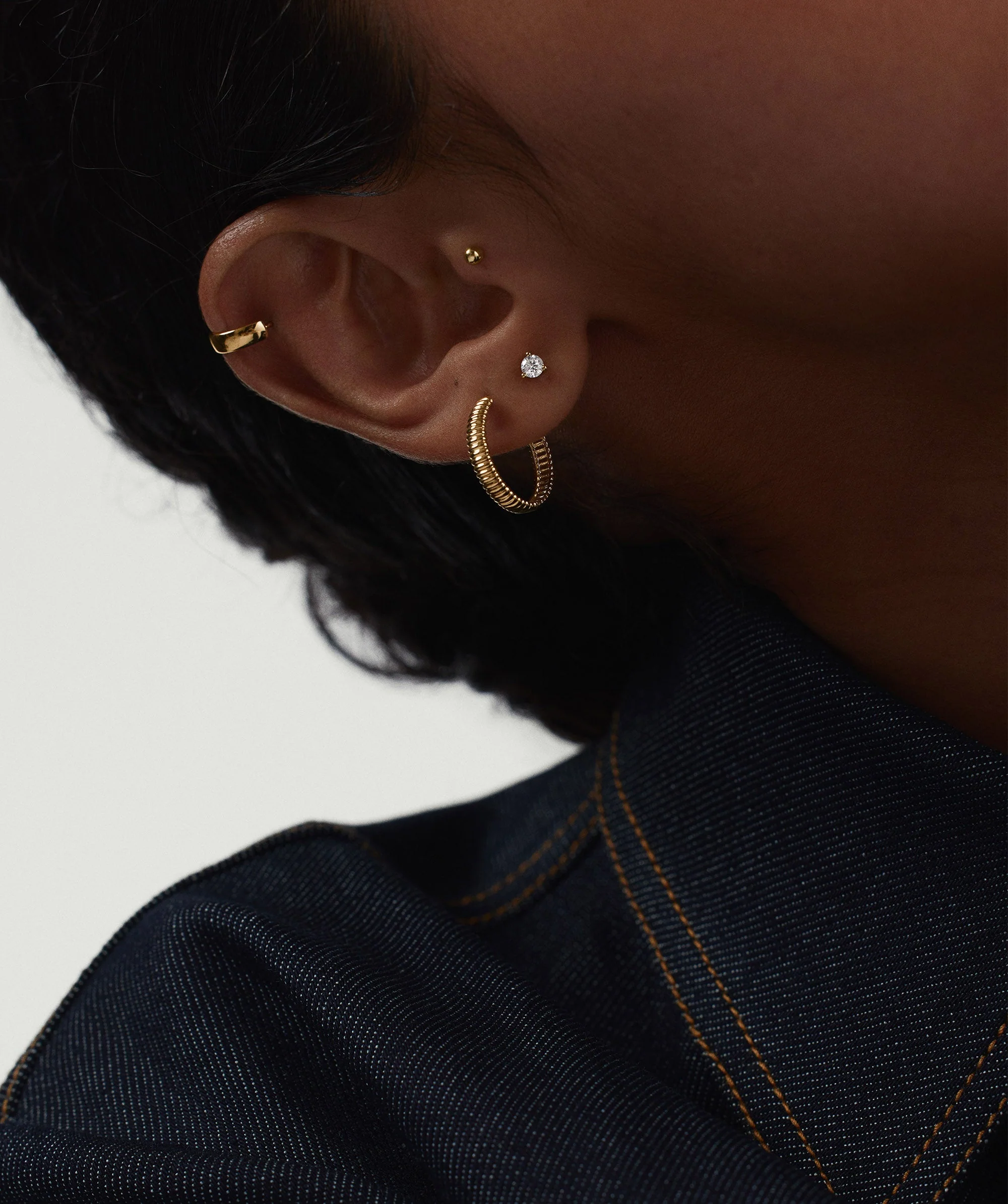 Piercing Studio - Single Round Diamond Flat Back Stud