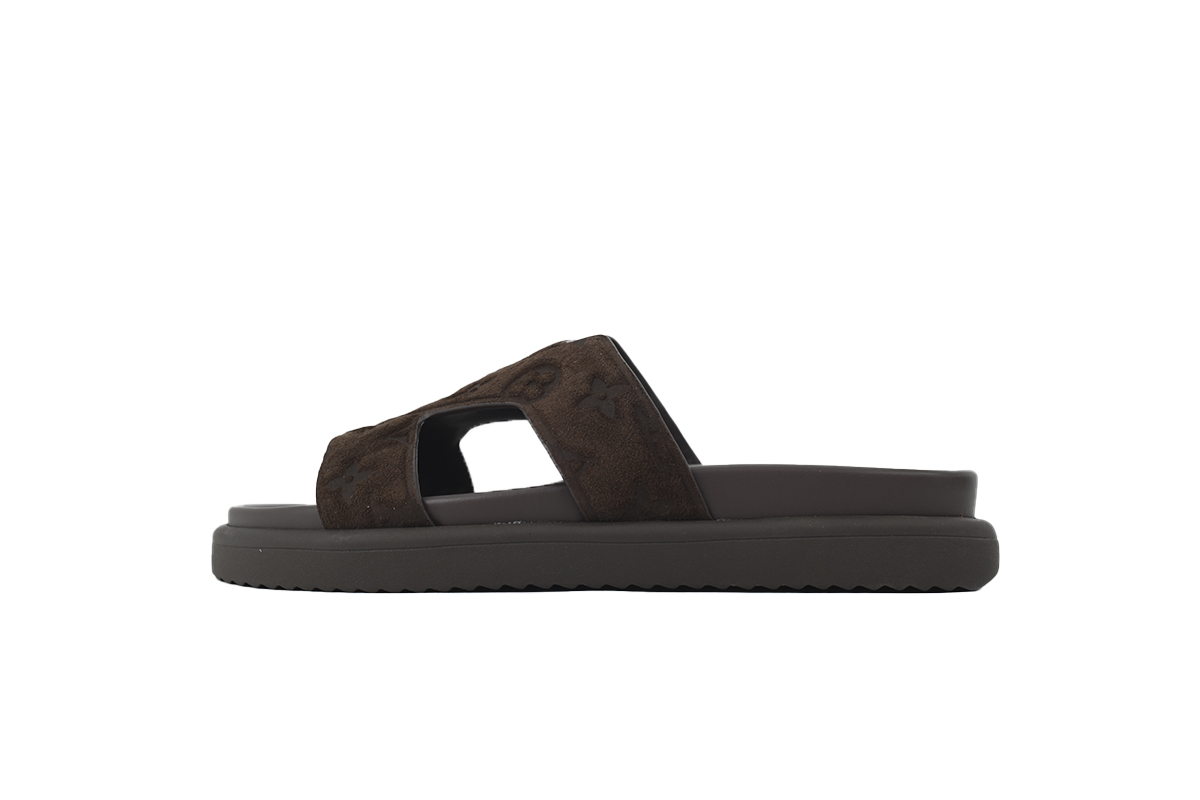 Pkkicks God Batch LOUIS VUITTON Oasis Mule Shoes Dark Brown