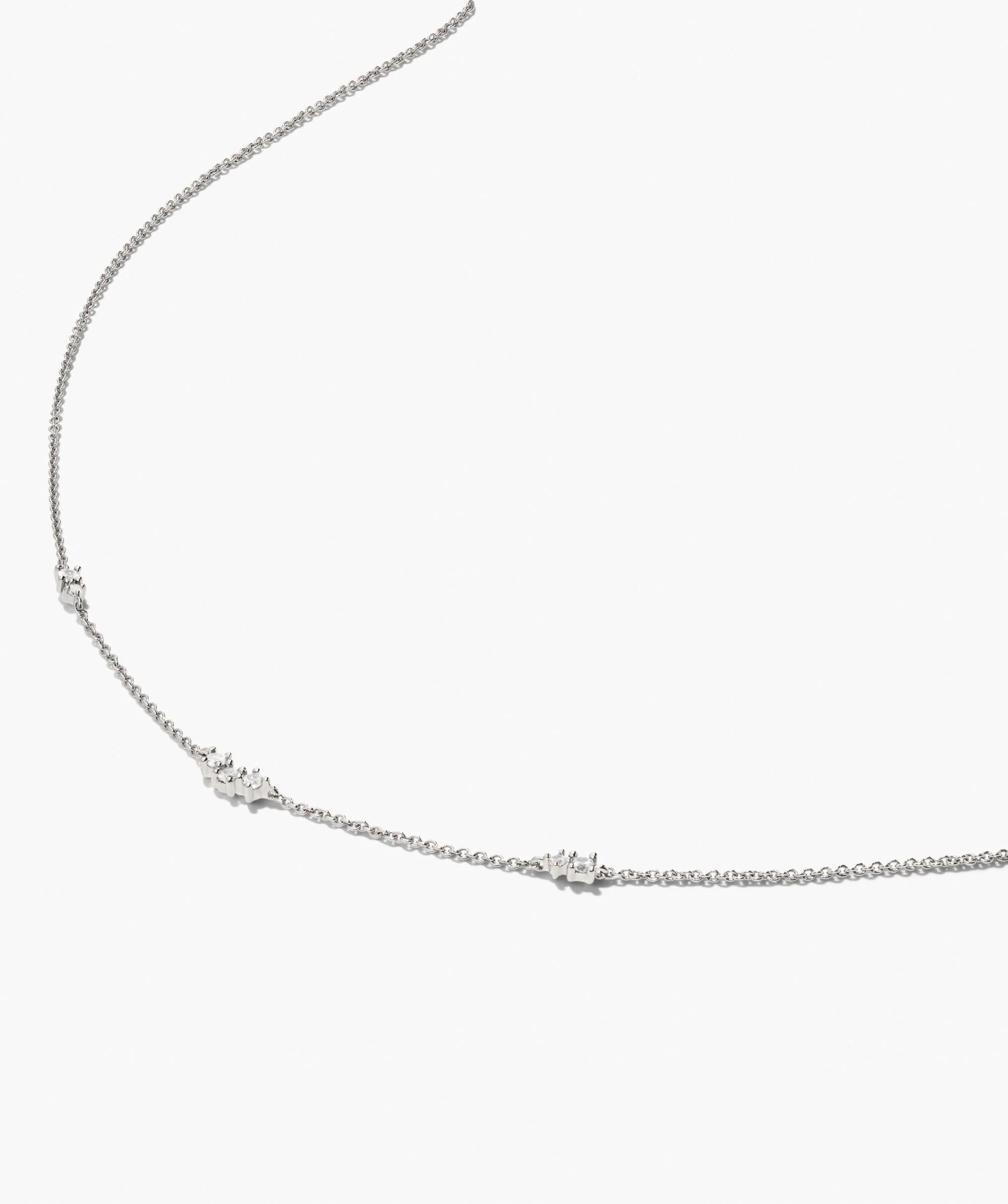 Floating Lab Grown Sapphire Necklace