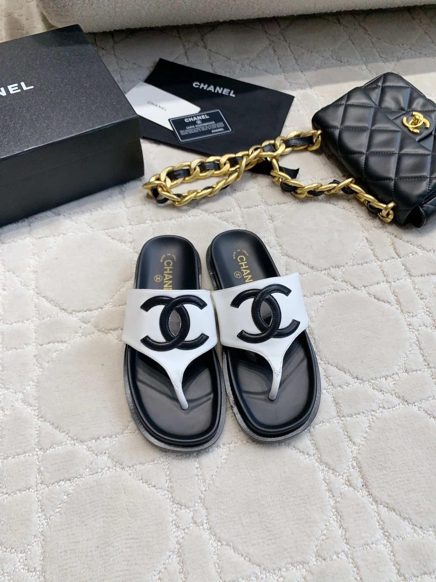 Chan New logo platform slippers