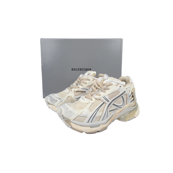 Balenciaga Runner Sneaker White Brown 772767 W3RNY 1205