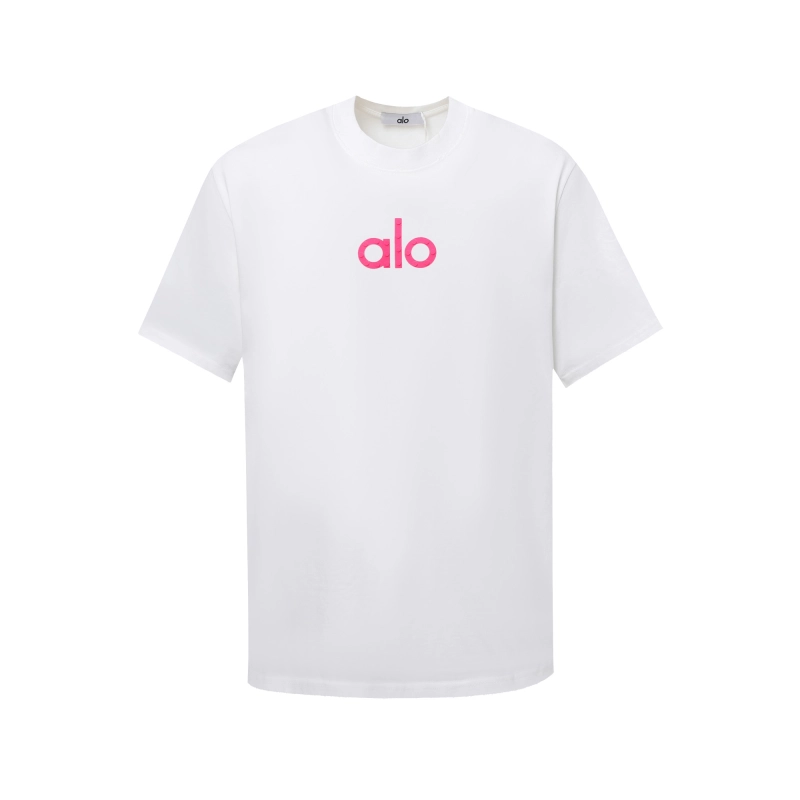 alo yoga T-shirt white ( pink label)
