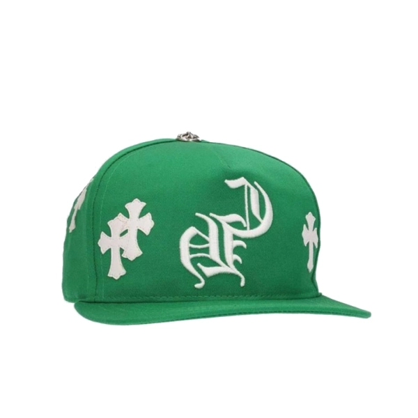 Chrome Hearts Cross Patch Baseball Hat Green
