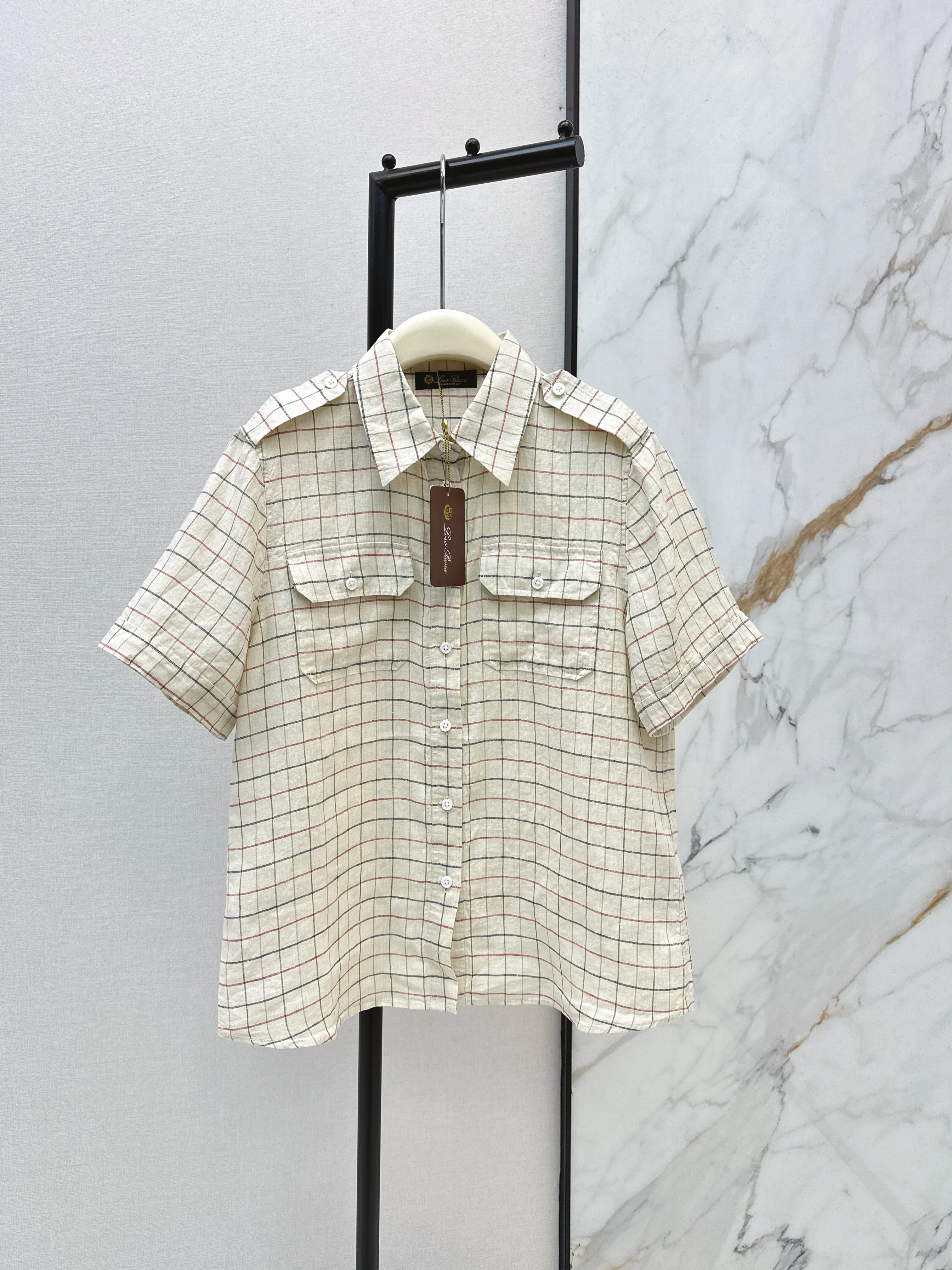 Loro NEW check short sleeve shirts