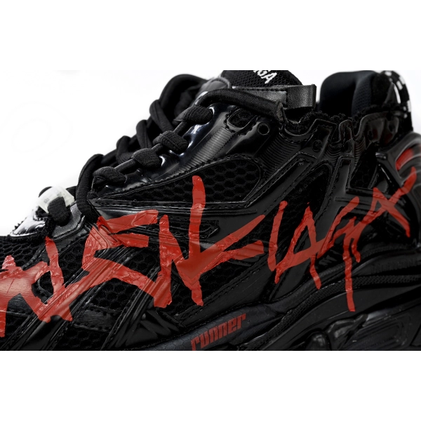Balenciaga Runner Black And Red Characters 677402 W3RB1 0102