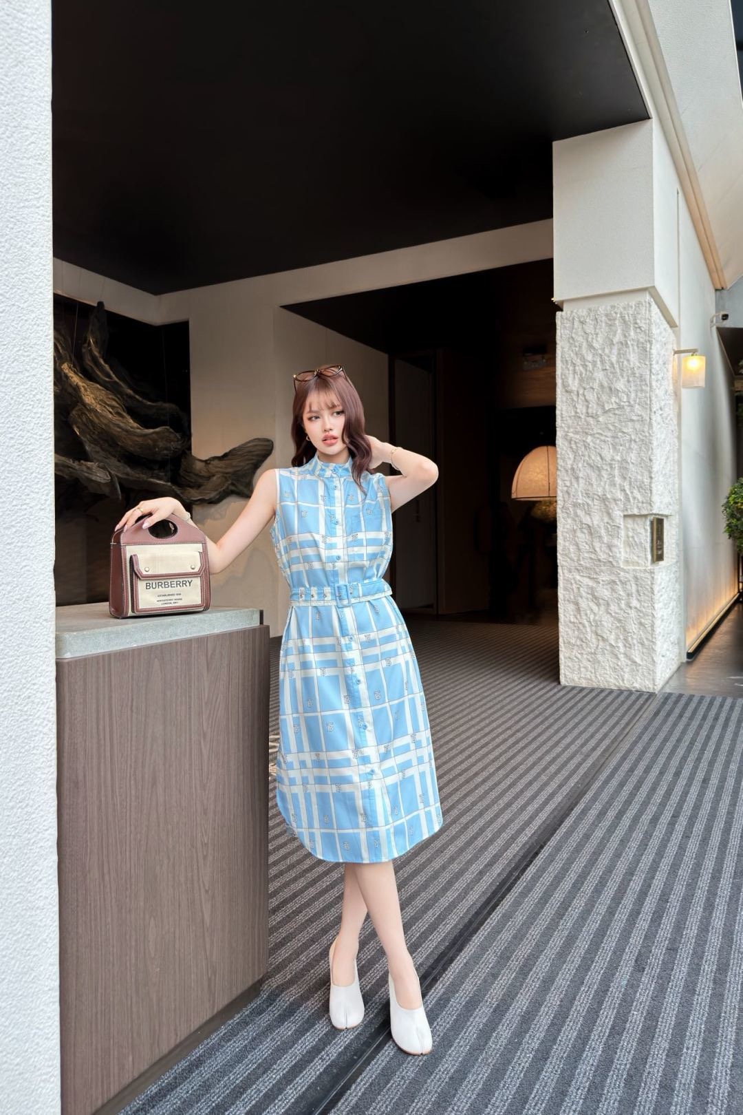 Bur New Plaid Sleeveless Dress
