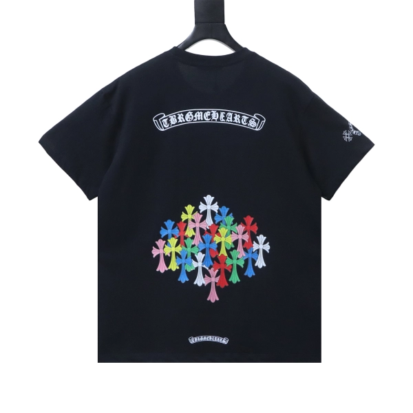 Chrome Hearts 26SS Multicolor Cross Bouquet Print Short-Sleeve T-Shirt black