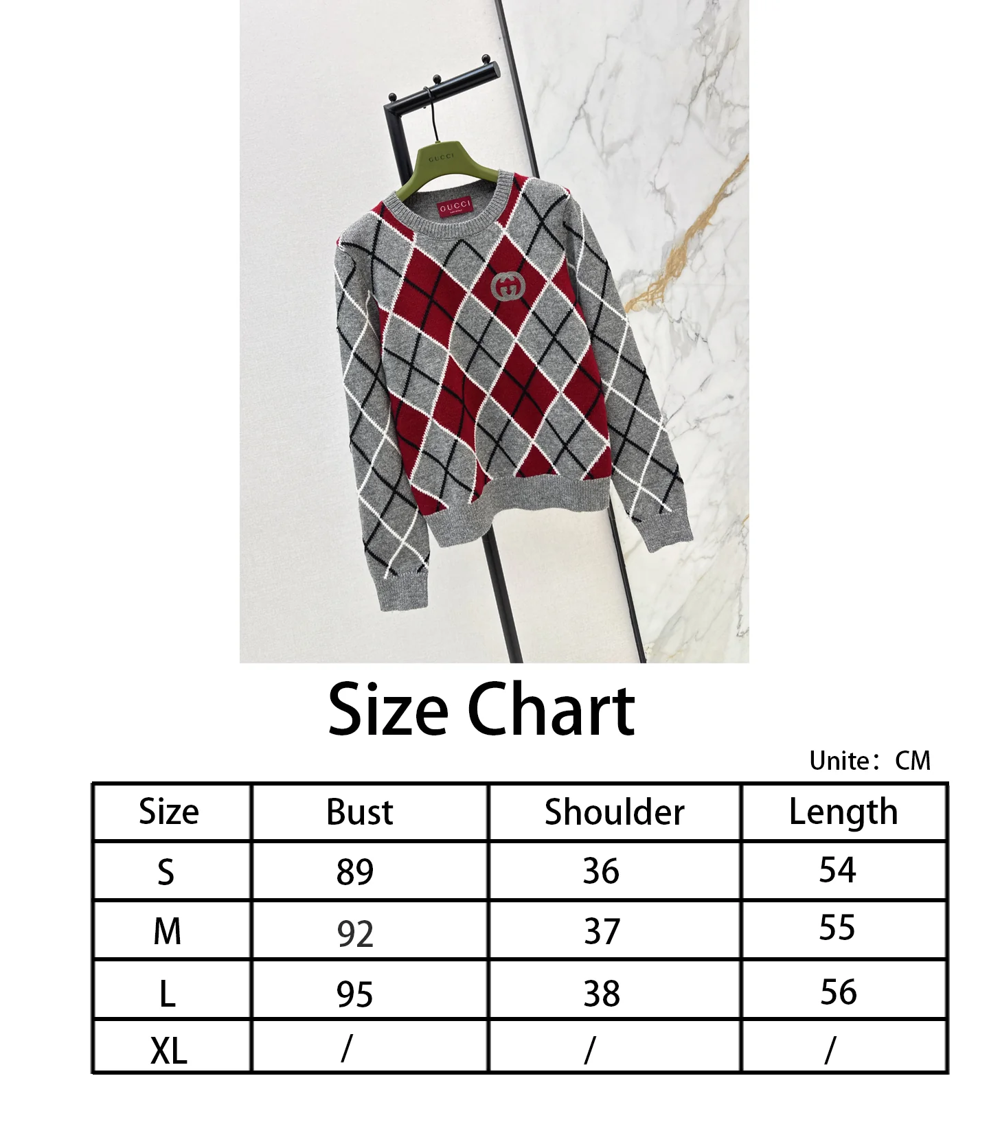 Guc NEW diamond pattern knitwear