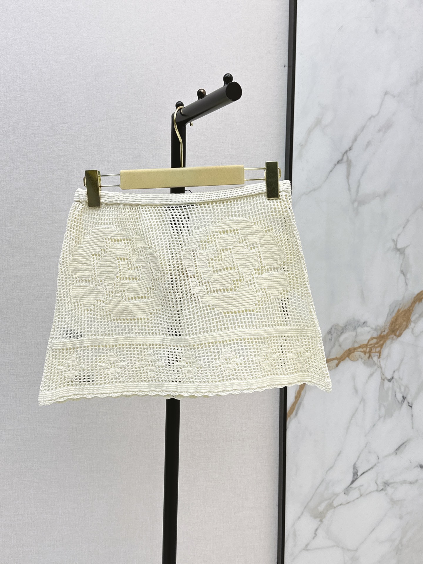Miu New Hollow Crochet skirt