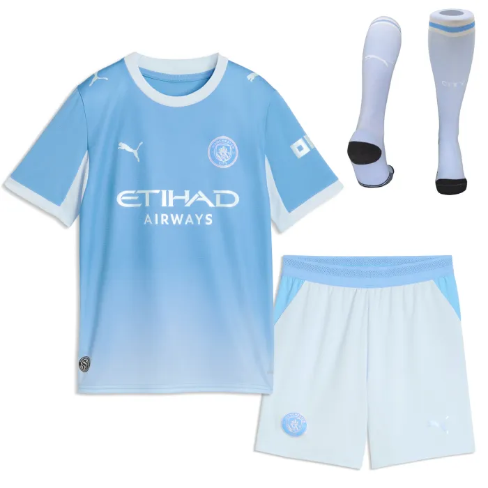 Kids Manchester City Home Jersey Full Kit 26/27 1:1 Thai Quality