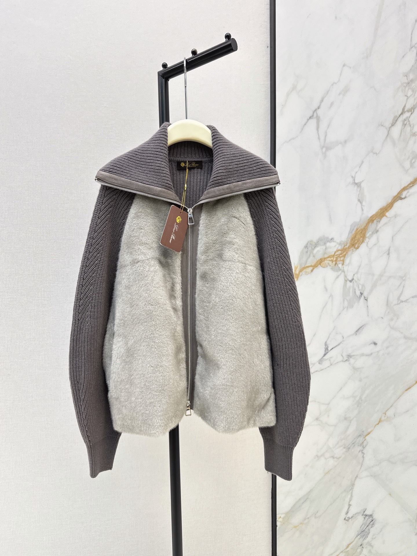 Loro New Knitted Patchwork Down Jacket