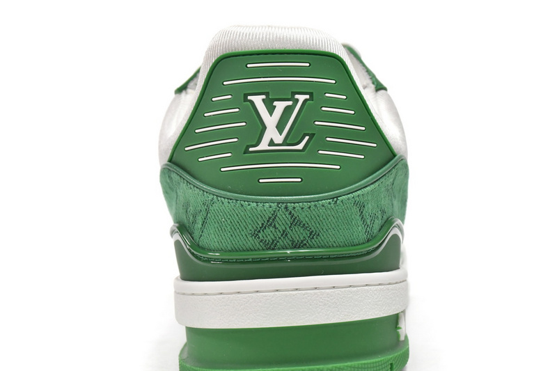 Pkkicks God Batch LOUIS VUITTON Trainer Green Cloth Surface VL1201