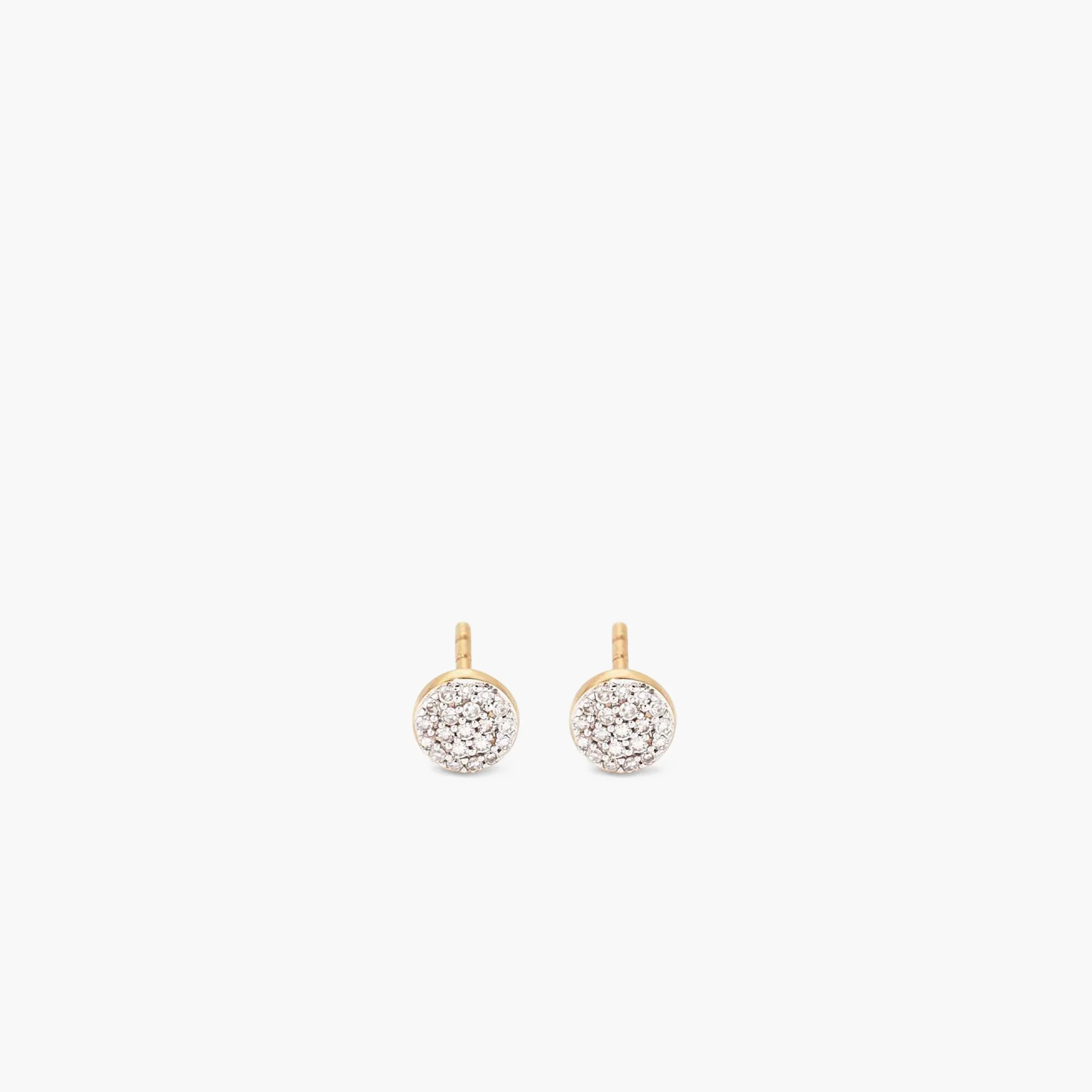 Pavé Diamond Round Studs