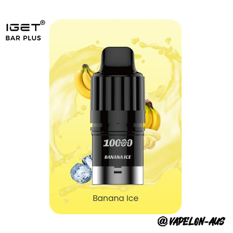 IGET BAR PLUS S3 POD 10000 Puffs - Banana lce