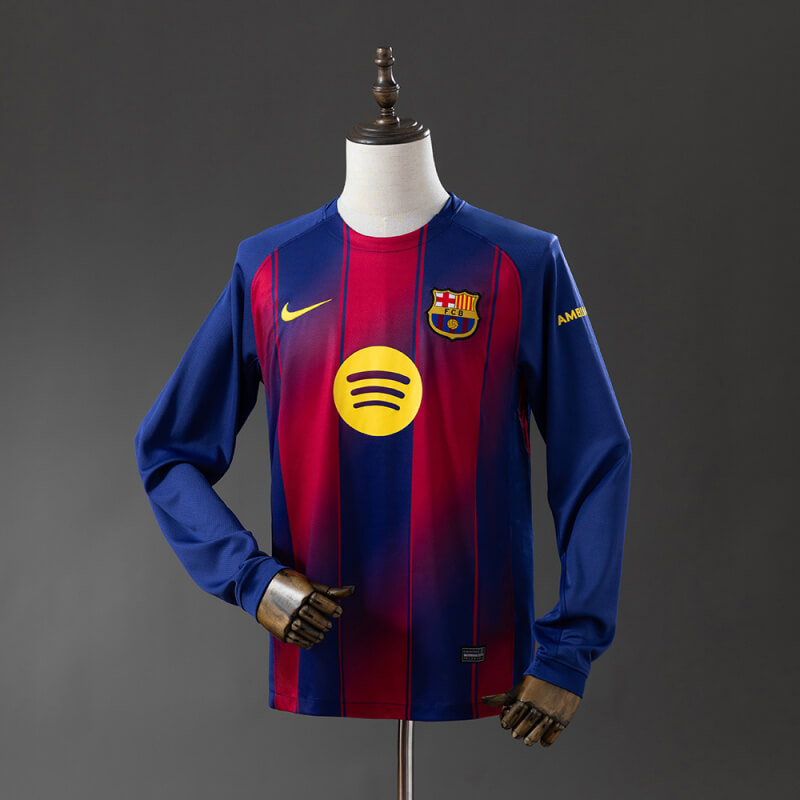 Barcelona 25/26 Home Long Sleeve Fan Jersey
