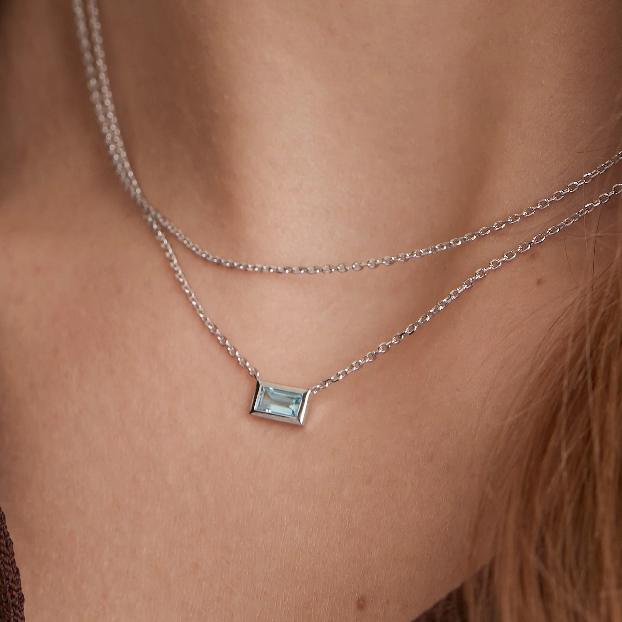 Layered Baguette Necklace