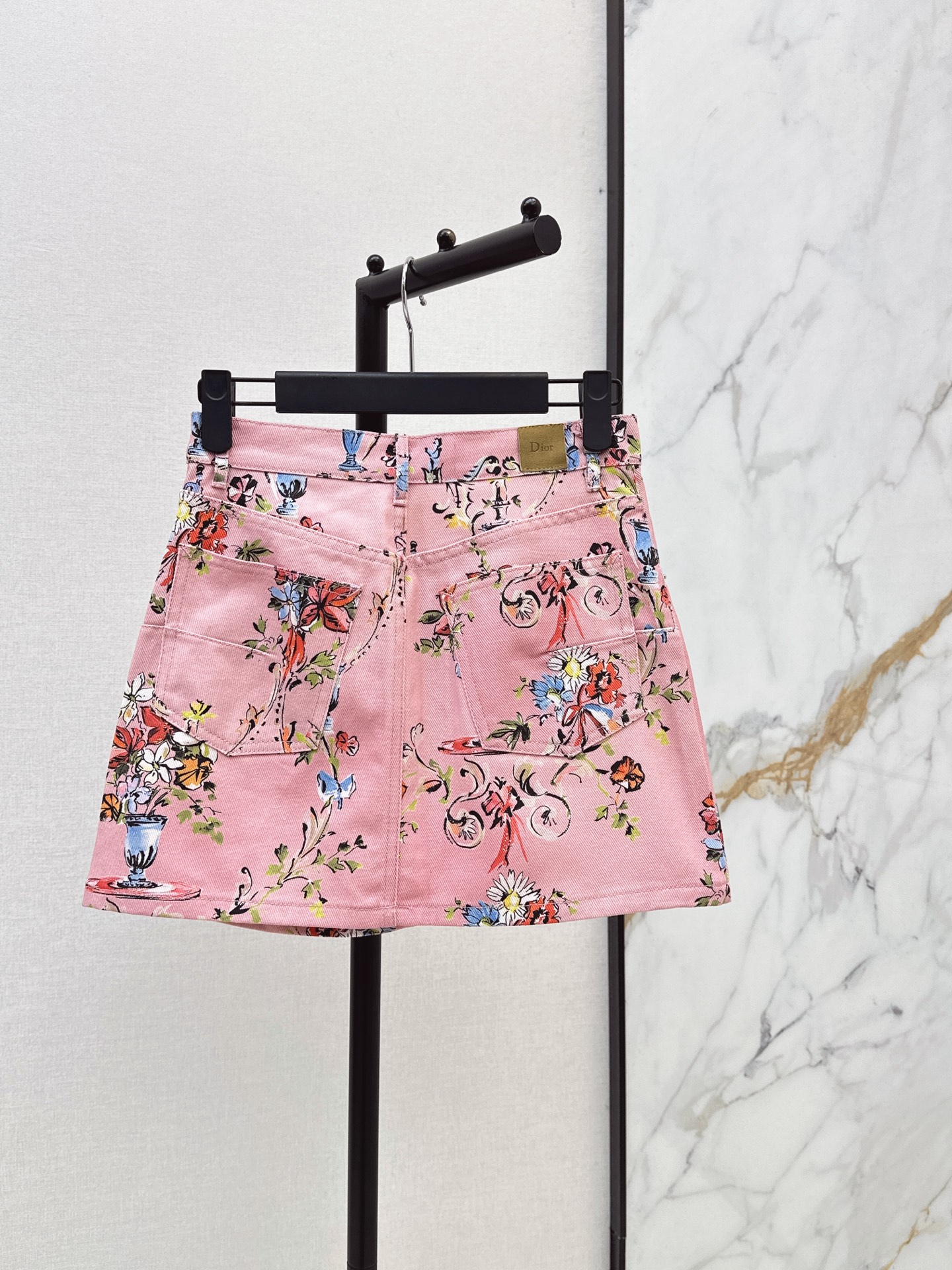 CD New Printed denim skirt