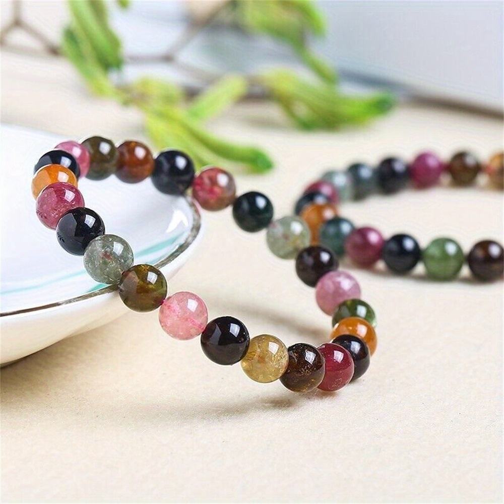 Multicolor Tourmaline Chakra Beaded Bracelet
