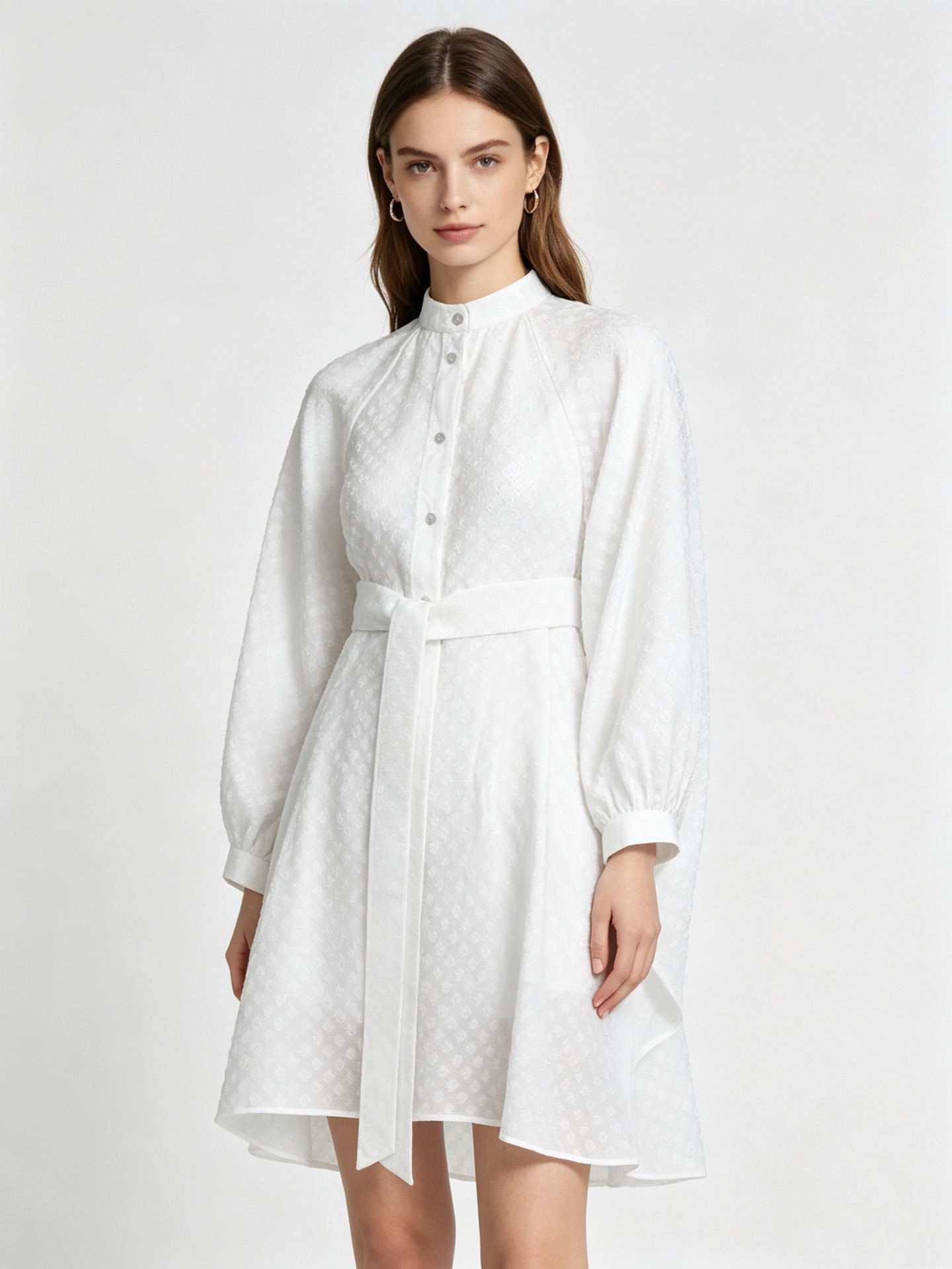 Louis New Jacquard lace-up cape top