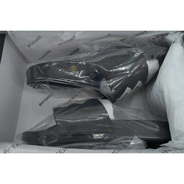 Balenciaga Round-Toe One-Strap Slippers