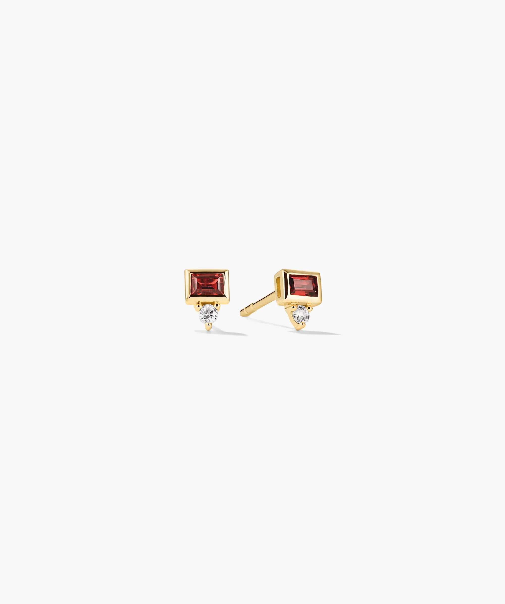 Baguette Duo Studs
