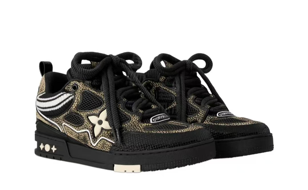 Pkkicks God Batch Louis Vuitton Skate Sneaker Black Swarovski Monogram