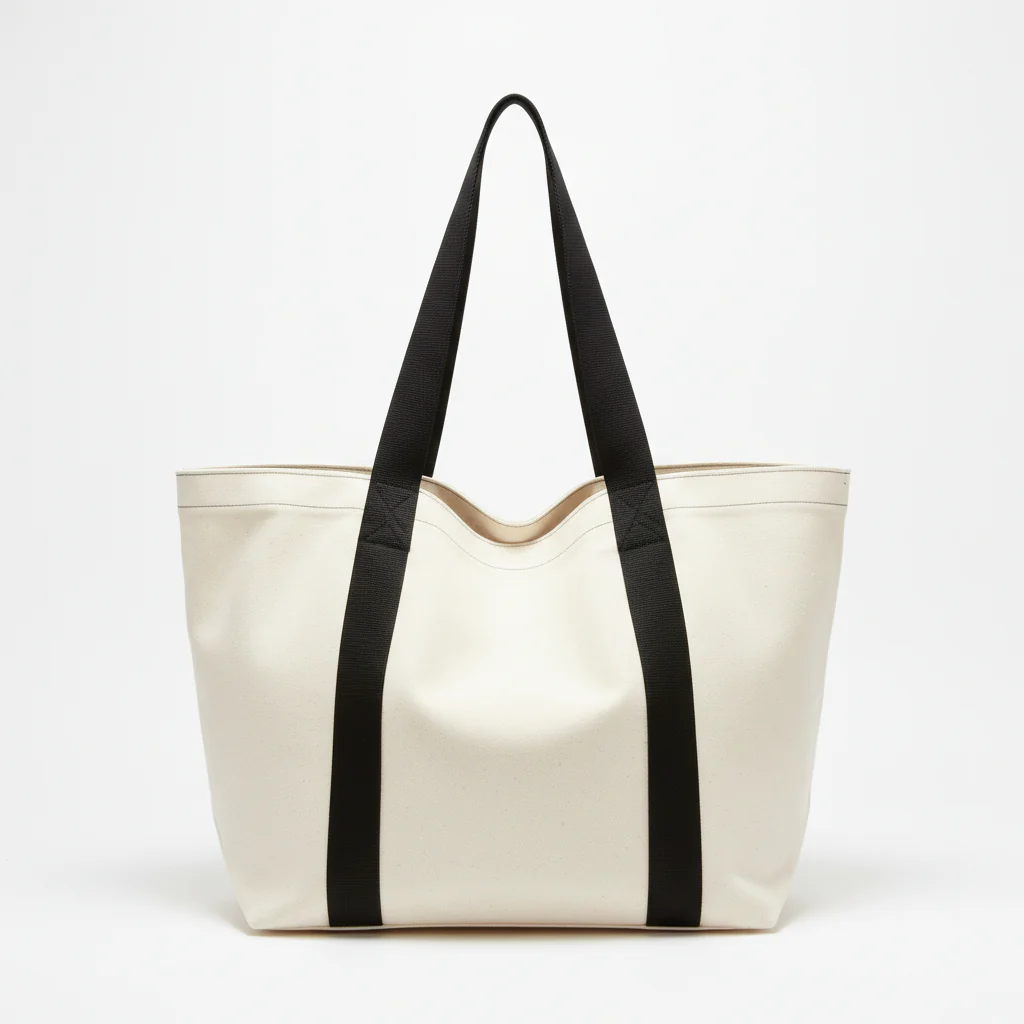 Ecru Canvas Webbing Tote