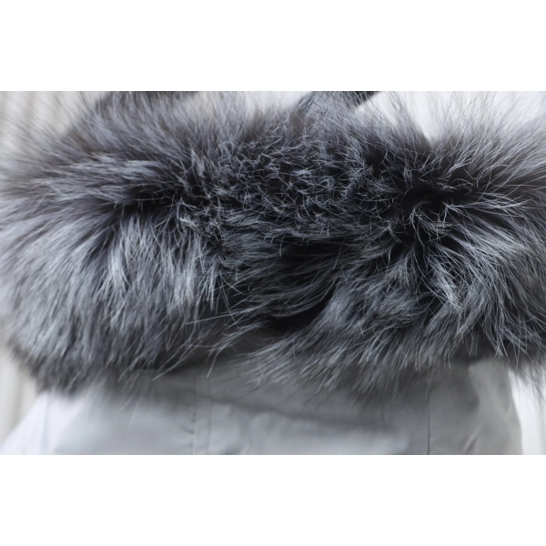 Moose Knuckles Onyx Shearling Big Rider Parka Gray