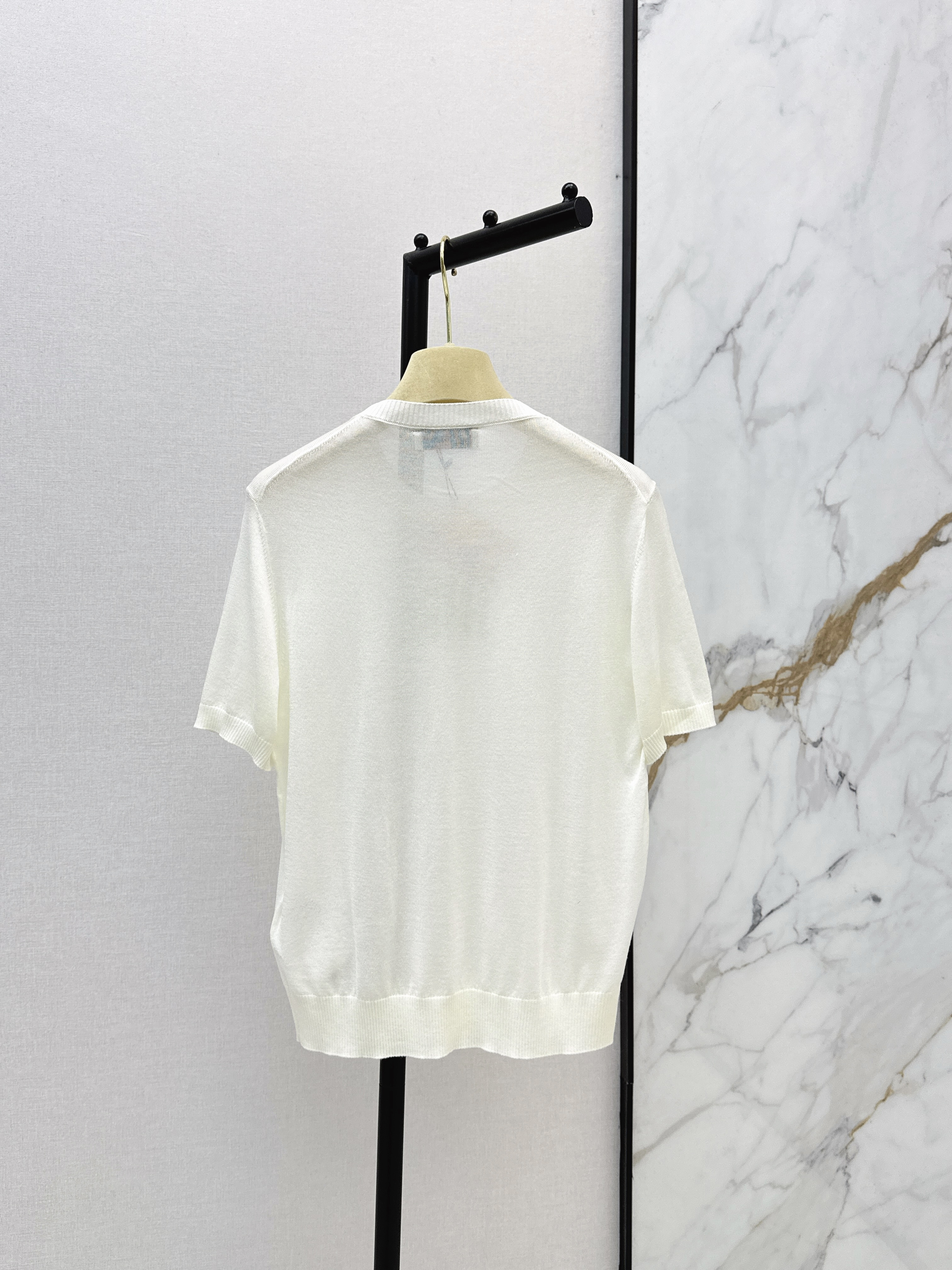 Miu New Alphabet short-sleeve knitwear