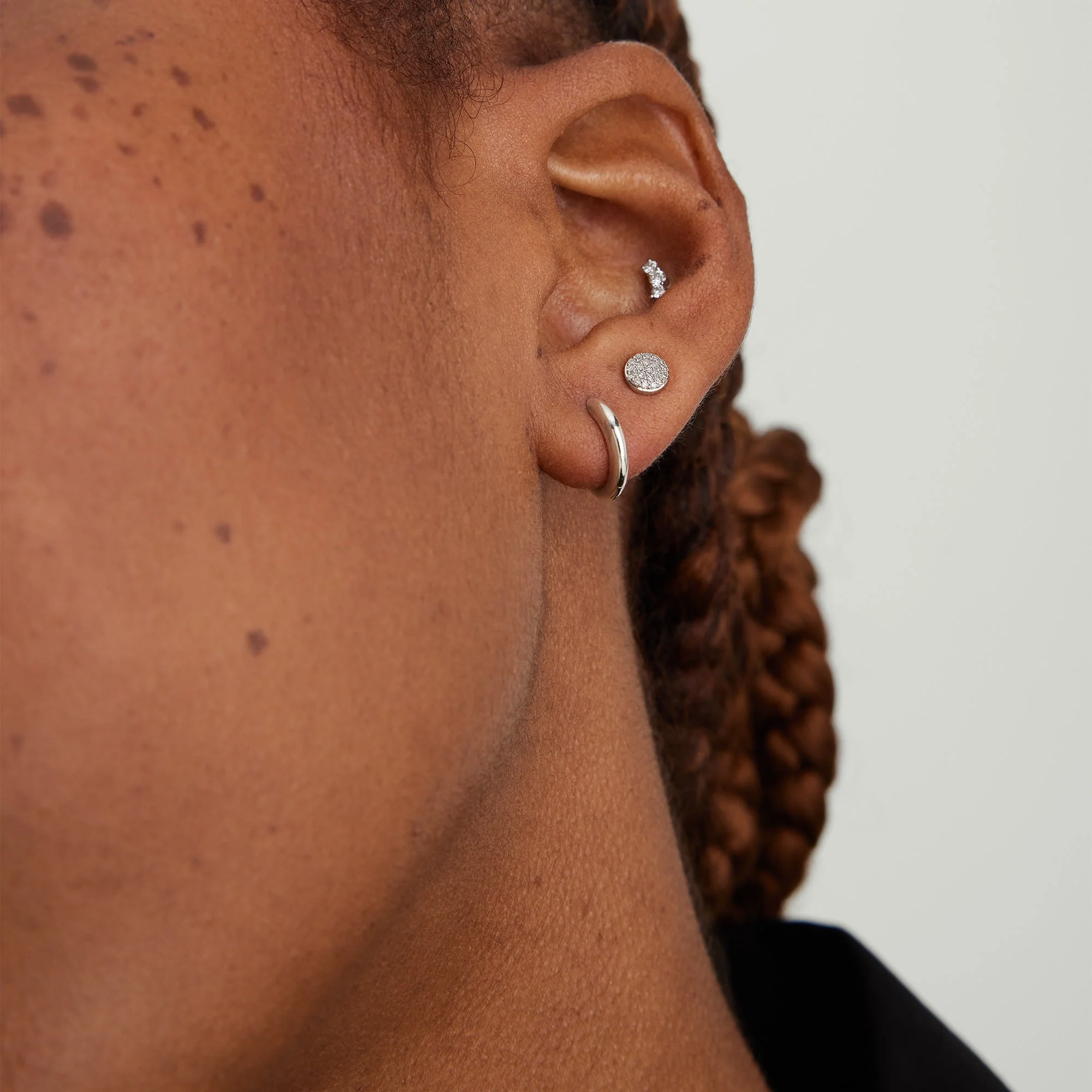 Pavé Diamond Round Studs