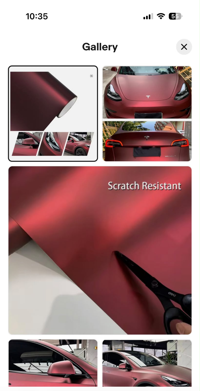 Full Car Wrap - PET Romani Red Wrap 60FT X 5FT