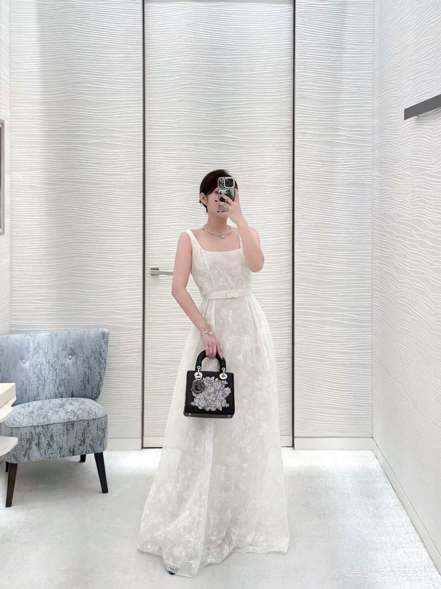 CD New jacquard slip silk dress