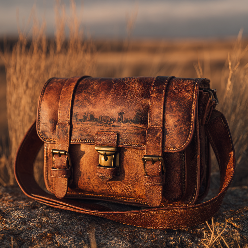 Handmade Full-Grain Leather Art Satchel