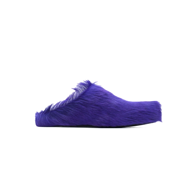 Marni Long-hair Calfskin Fussbett Sabot Purple SBMR000600P623600C74