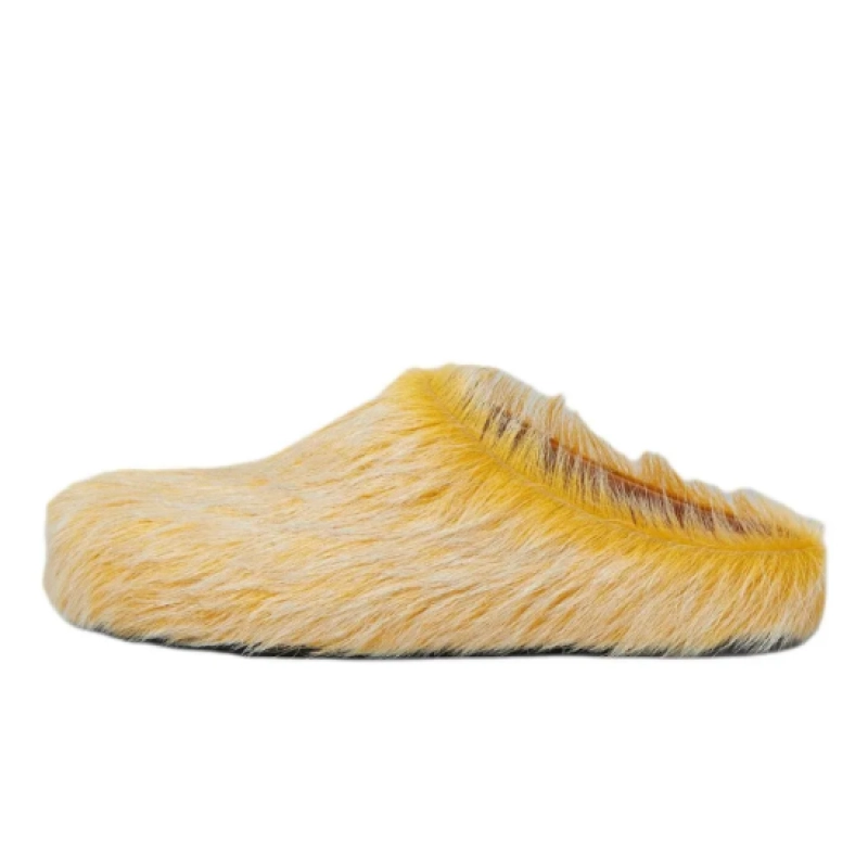 Marni Long-hair Calfskin Fussbett Sabot Tan SBMS004601P800600Y18
