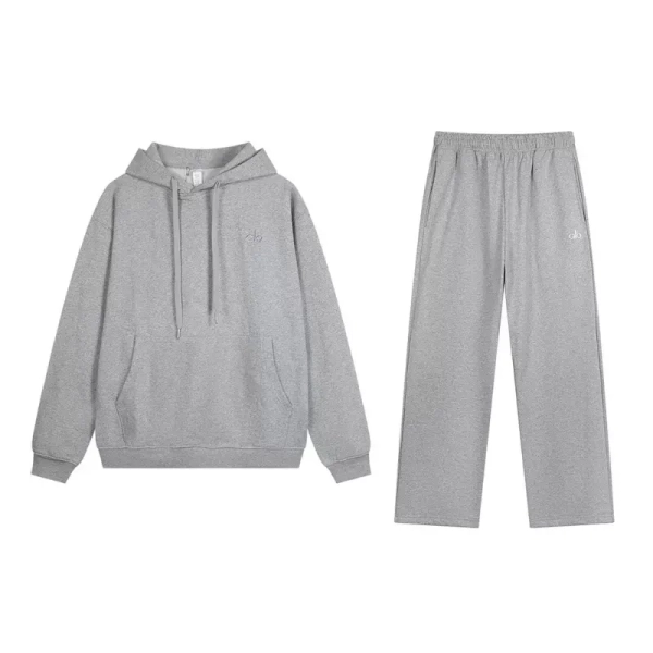 alo yoga Accolade Hoodie Sportswear Set Grey