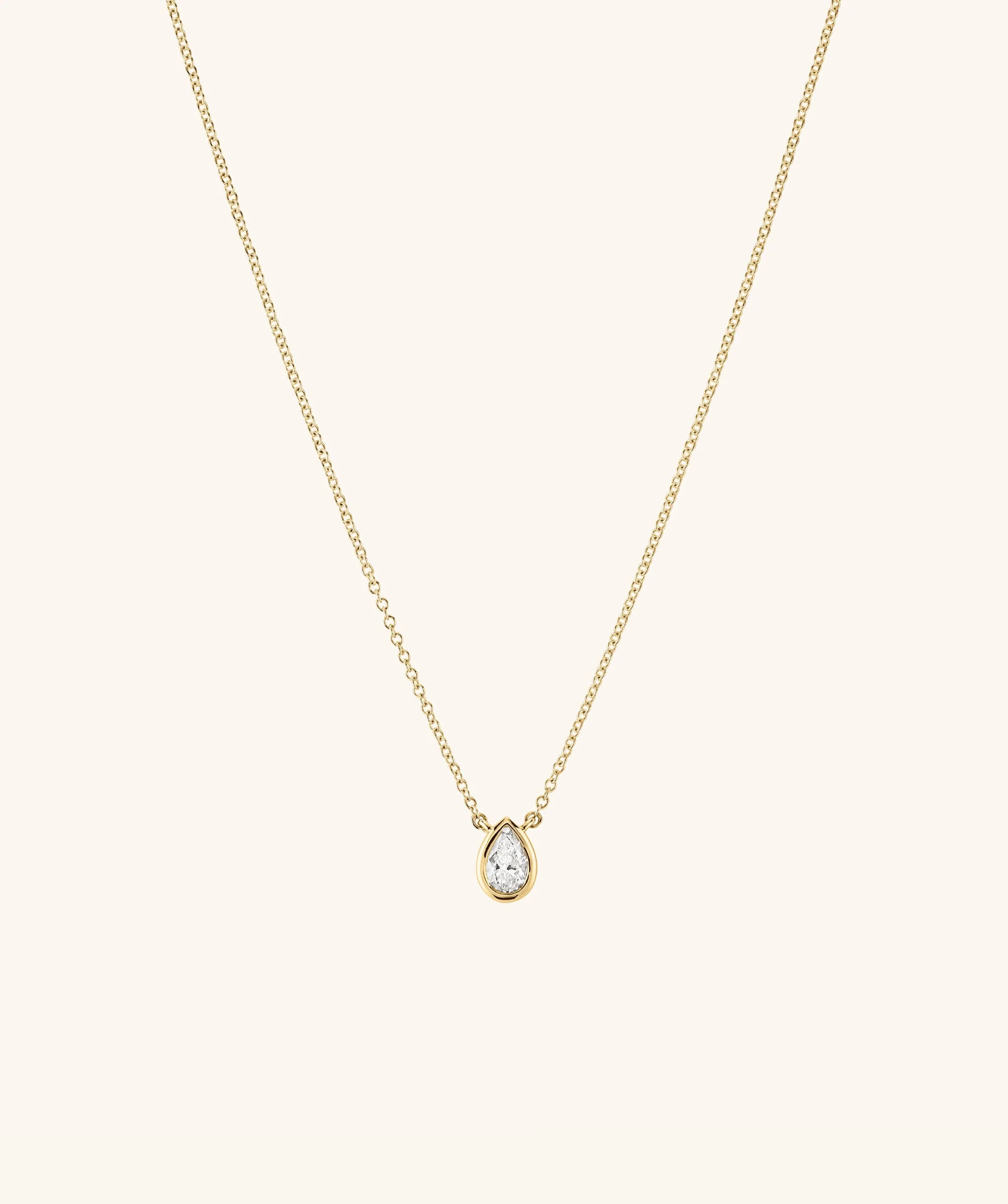 Lab Grown Diamond Pear Necklace