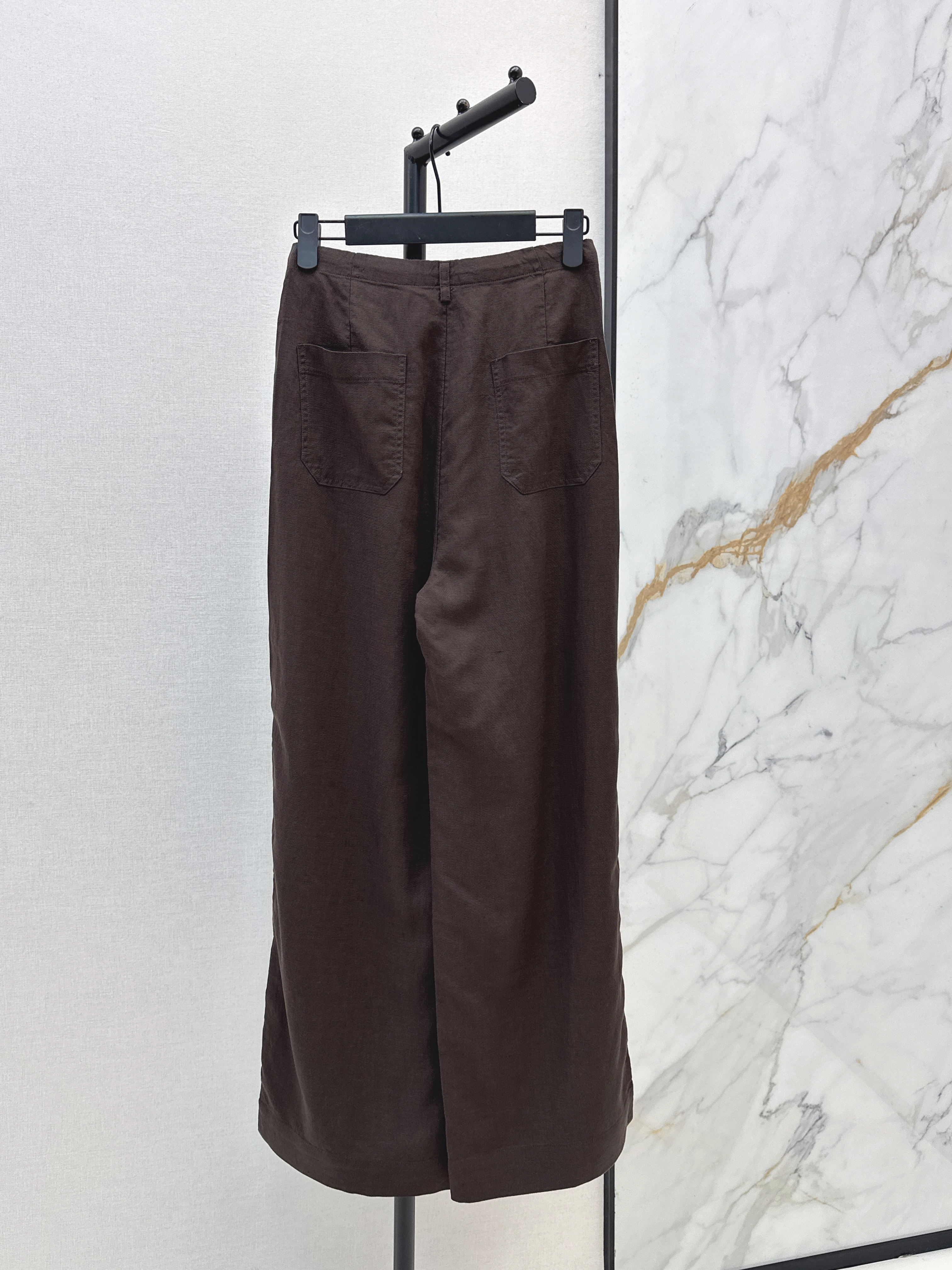 CD New embroidered straight-leg pants