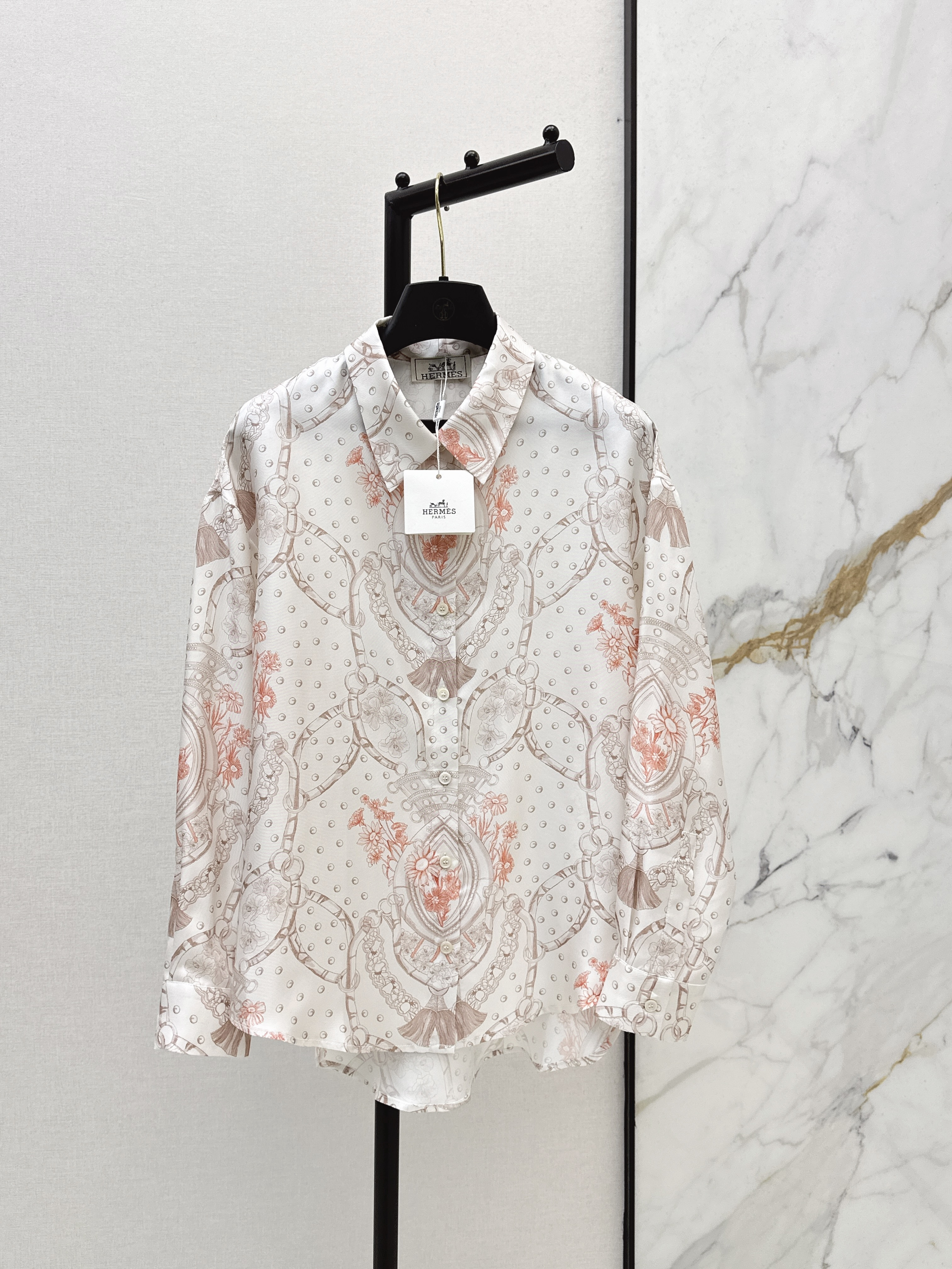 Herm New print silk shirt